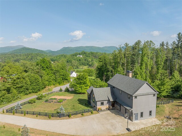 134 Olivia Trace Dr, Fletcher, NC 28732 - view of subject property with a forest and a mountain backdrop