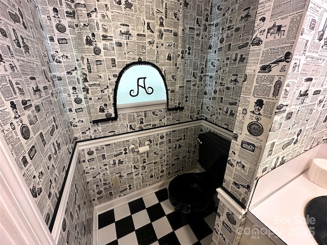 5495 Valley Run St, Hickory, NC 28601 - bathroom featuring tile patterned floors, toilet, and vanity