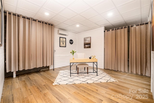 2845 Lakefront Dr, Belmont, NC 28012 - office space featuring light wood-style floors, recessed lighting, and a wall mounted AC