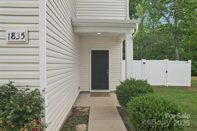 1835 Allegheny Dr, Gastonia, NC 28054 - doorway to property with a gate and fence