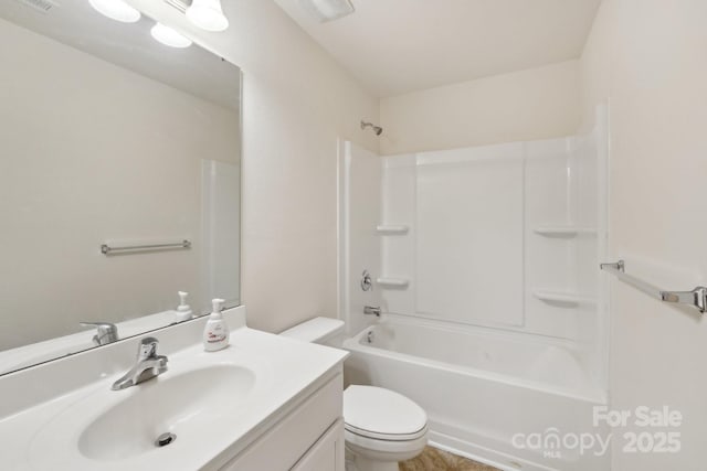 1835 Allegheny Dr, Gastonia, NC 28054 - full bathroom featuring toilet, vanity, and washtub / shower combination