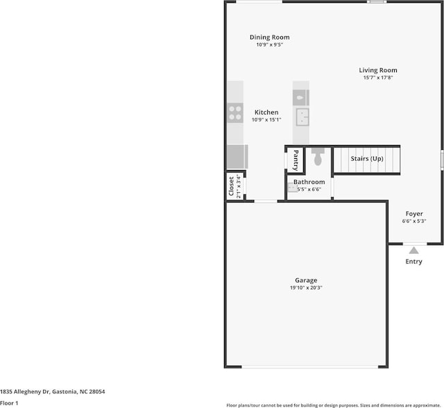 1835 Allegheny Dr, Gastonia, NC 28054 - property floor plan