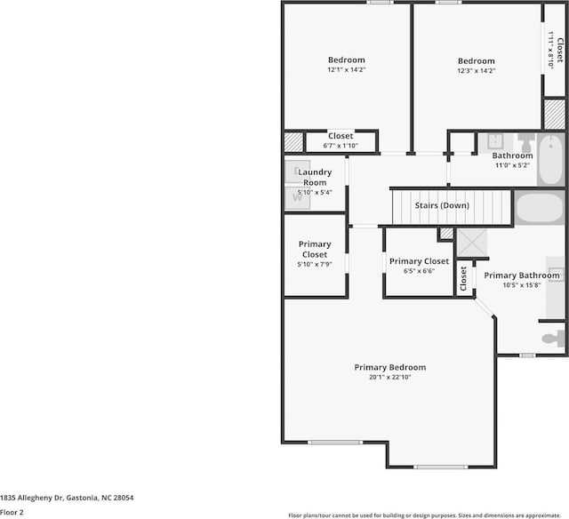 1835 Allegheny Dr, Gastonia, NC 28054 - floor plan / room layout