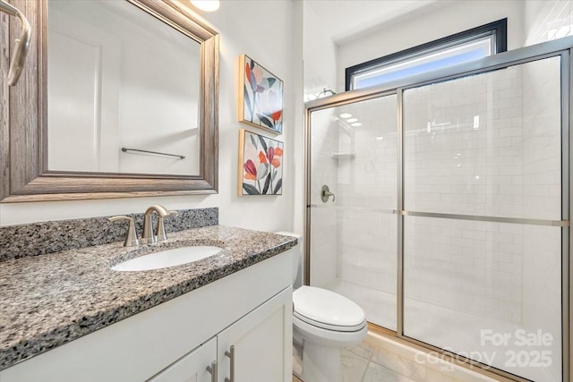 862 Kathy Dianne Dr, Fort Mill, SC 29707 - full bathroom with a stall shower, toilet, and vanity