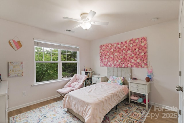 1104 Snowbird Ln, Waxhaw, NC 28173 - bedroom featuring baseboards, wood finished floors, and ceiling fan