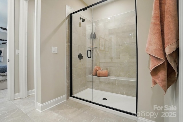 12055 Lavinia Ln, Charlotte, NC 28277 - full bathroom featuring a stall shower and baseboards