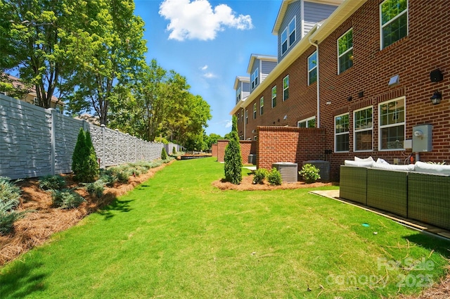 12055 Lavinia Ln, Charlotte, NC 28277 - view of yard with outdoor lounge area and central AC unit