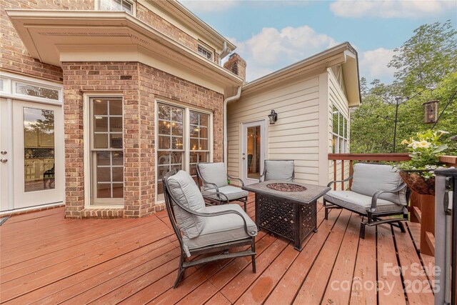 6024 Highview Rd, Weddington, NC 28104 - deck with a fire pit
