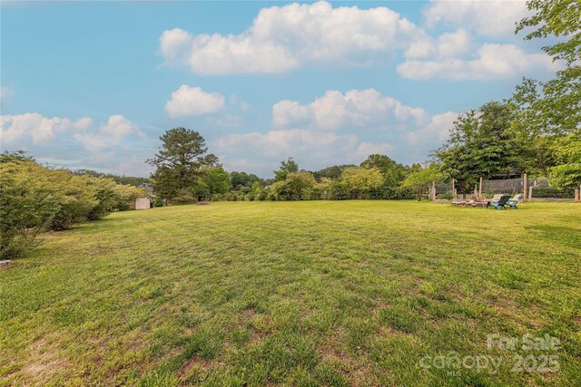 6024 Highview Rd, Weddington, NC 28104 - view of green lawn with a shed and an outbuilding