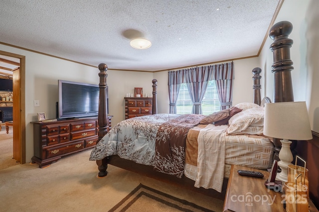 2310 Alexis Lucia Rd, Stanley, NC 28164 - bedroom with ornamental molding, carpet floors, and a textured ceiling
