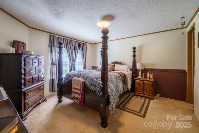 2310 Alexis Lucia Rd, Stanley, NC 28164 - bedroom with crown molding, carpet flooring, and a textured ceiling