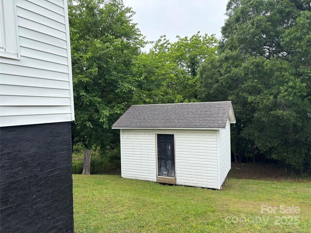 view of shed