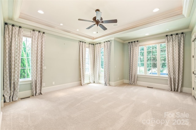 18843 Flat Shoals Dr, Cornelius, NC 28031 - carpeted spare room featuring ornamental molding, plenty of natural light, baseboards, and recessed lighting