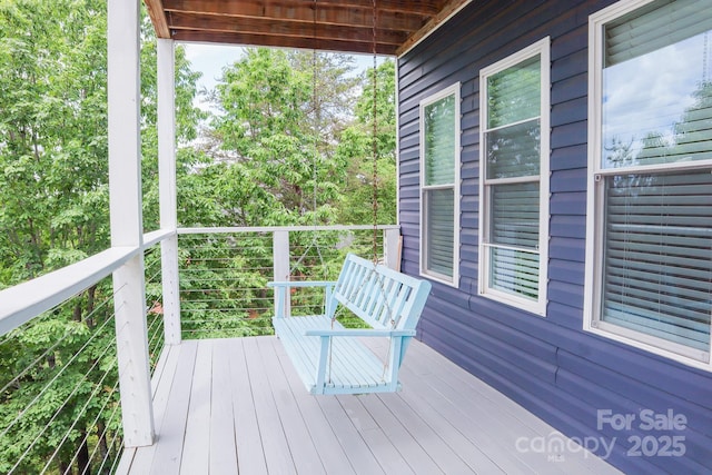7768 Pinecone Ln, Hickory, NC 28602 - view of wooden deck