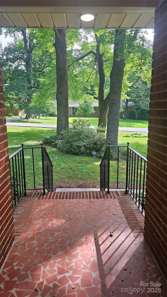 7021 Linda Lake Dr, Charlotte, NC 28215 - porch with a lawn