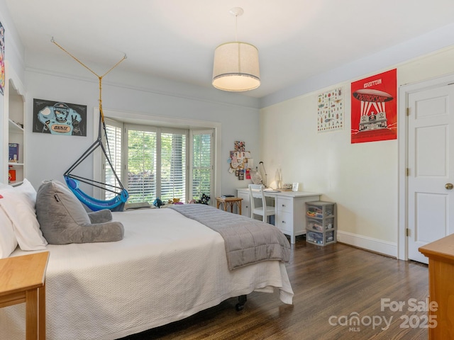 2410 Vernon Dr, Charlotte, NC 28211 - bedroom featuring wood finished floors and baseboards