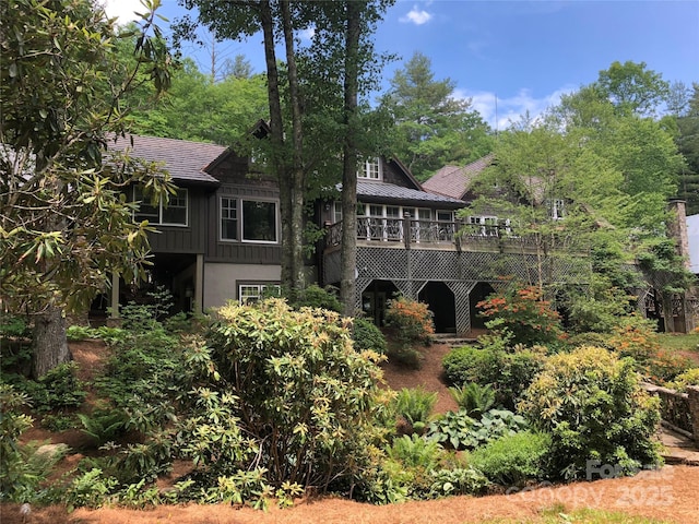 973 Sitting Rock Trl, Cullowhee, NC 28723 - view of back of house