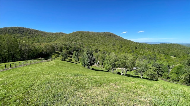 973 Sitting Rock Trl, Cullowhee, NC 28723 - view of mountain backdrop featuring a heavily wooded area and rural landscape