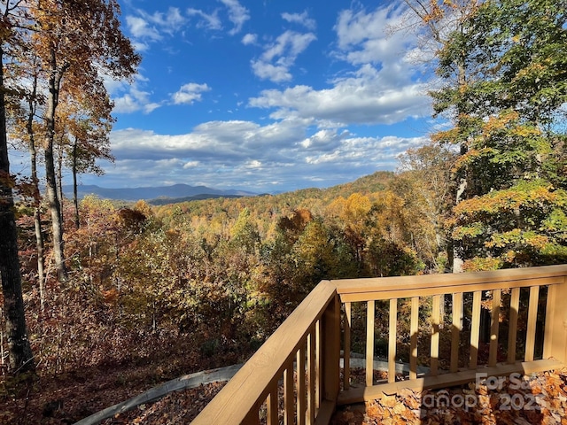 178 Tablerock Dr, Saluda, NC 28773 - view of mountain backdrop with a forest