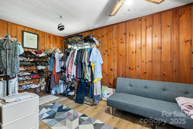 715 Broadway St NW, Lenoir, NC 28645 - spacious closet with wood finished floors and a ceiling fan