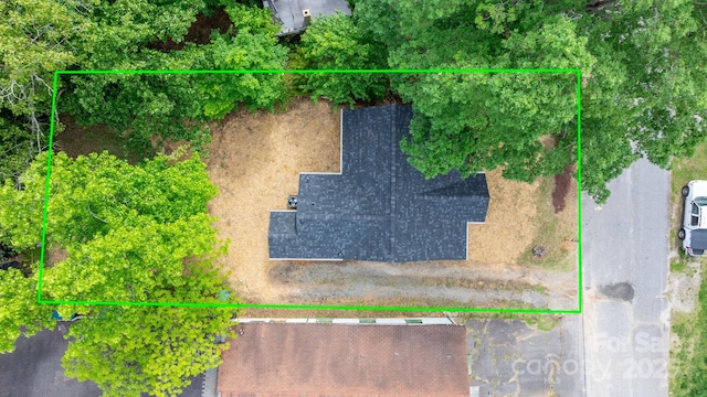 aerial view of property's location with property parcel outlined