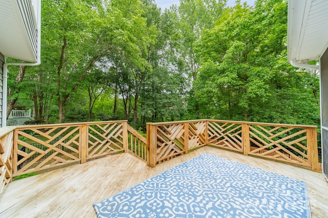2907 Notchview Ct, Charlotte, NC 28210 - wooden deck featuring view of scattered trees