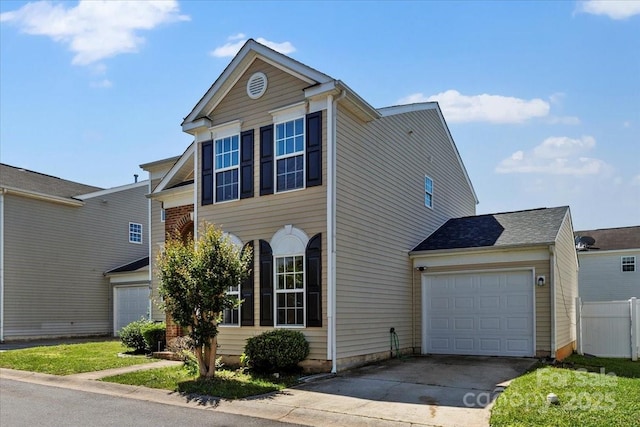 8610 Sawleaf Ct, Charlotte, NC 28215 - traditional home featuring an attached garage and concrete driveway