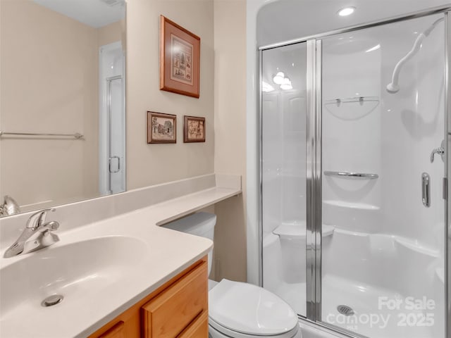 421 Ramp Patch Ln, Waynesville, NC 28786 - full bathroom with a shower stall, toilet, and vanity