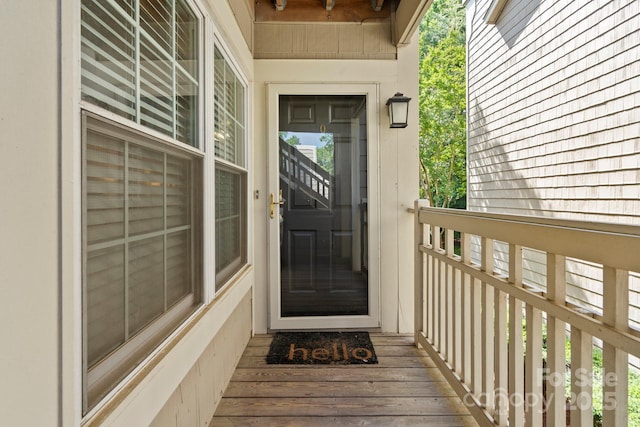 view of doorway to property