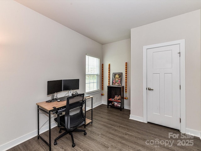 3023 Ballester Rd, Fort Mill, SC 29707 - office with dark wood-type flooring and baseboards