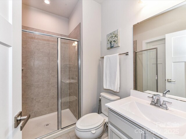 3023 Ballester Rd, Fort Mill, SC 29707 - full bath featuring toilet, vanity, and a shower stall
