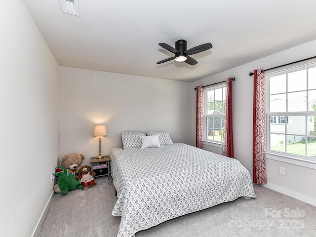 3023 Ballester Rd, Fort Mill, SC 29707 - bedroom with carpet floors, baseboards, and a ceiling fan