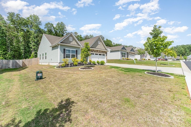 view of front of property with board and batten siding, driveway, and an attached garage