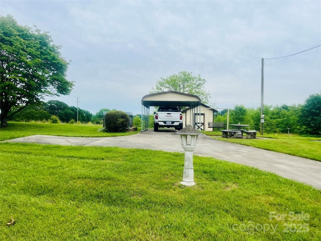 2135 Enon Rd, Morganton, NC 28655 - view of parking featuring a carport and driveway