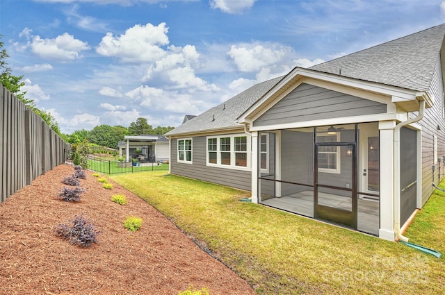 13618 Tranquil Day Dr, Matthews, NC 28105 - view of yard with a sunroom