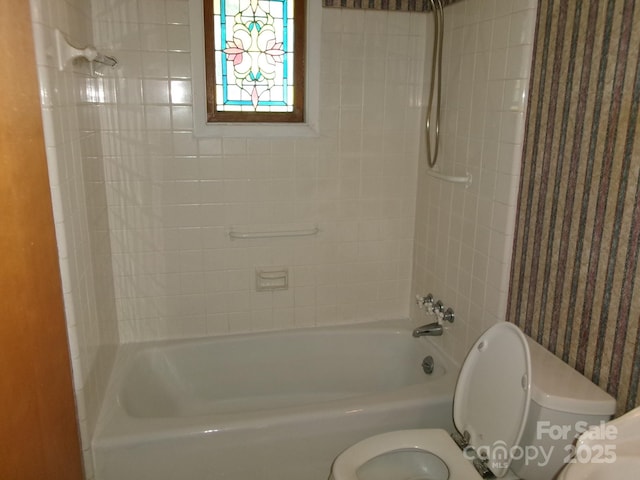 2583 Robinson Rd, Newton, NC 28658 - bathroom featuring toilet and shower / bathtub combination