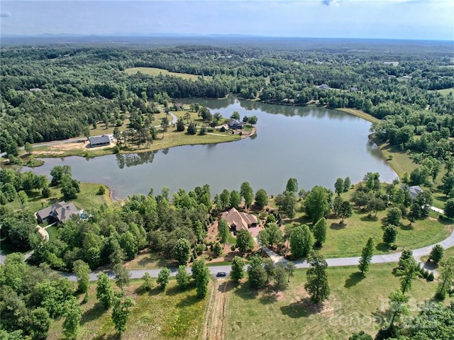 000 Mapleton Ln Unit 6, Columbus, NC 28722 - drone / aerial view of a heavily wooded area and a large body of water