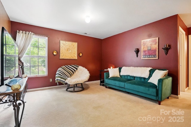1332 Waterlily Ln, Charlotte, NC 28262 - living area featuring carpet and baseboards