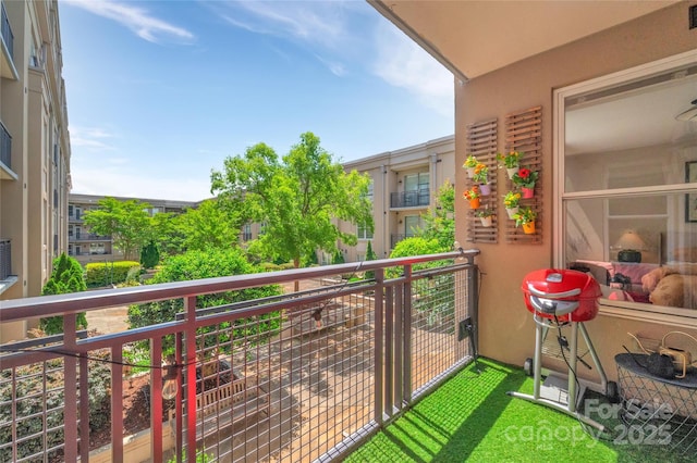 balcony with a grill