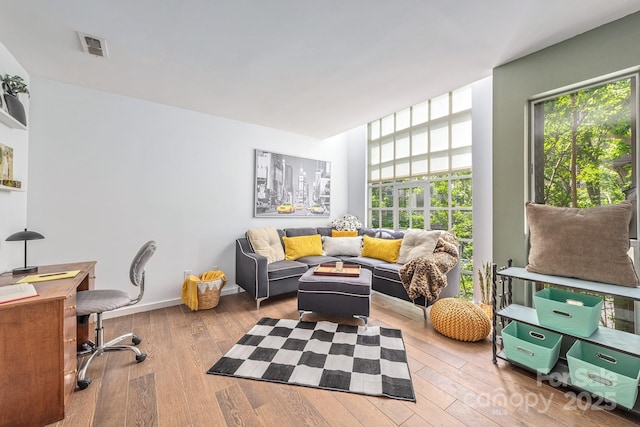 415 W 7th St Unit F, Charlotte, NC 28202 - home office with hardwood / wood-style floors