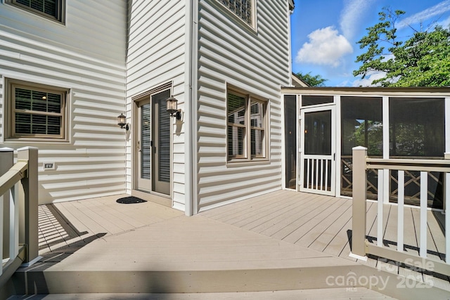 1295 Patterson St, China Grove, NC 28023 - wooden terrace with a sunroom