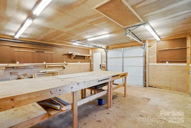 1295 Patterson St, China Grove, NC 28023 - garage featuring a workshop area