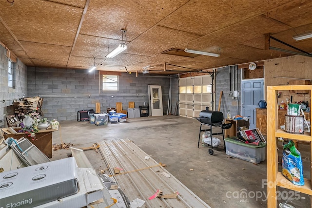 35 Telephone Exchange Rd, Hickory, NC 28601 - below grade area with concrete block wall and a garage