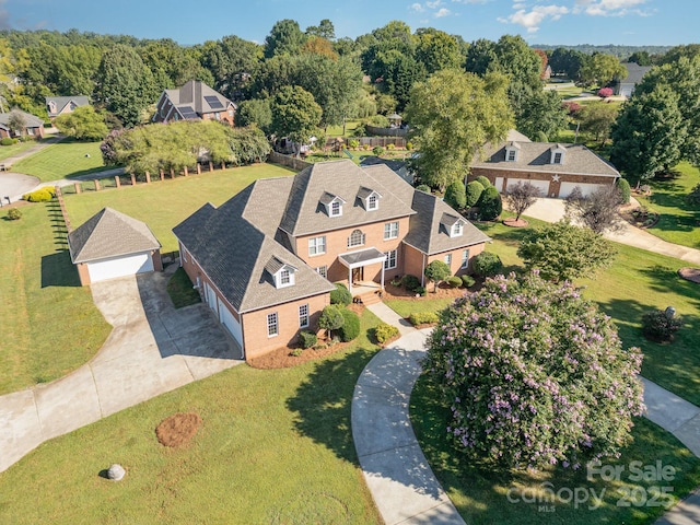 aerial perspective of suburban area