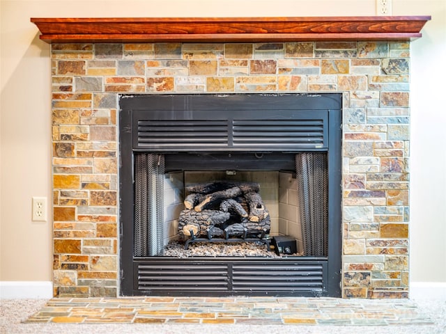 30 Robin Ln, Asheville, NC 28806 - detailed view of a fireplace and baseboards