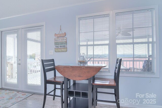 108 Brit Ln, New London, NC 28127 - dining space featuring ornamental molding and french doors