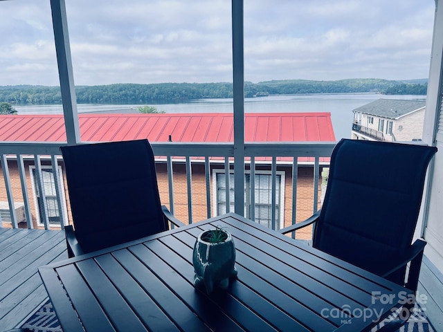 108 Brit Ln, New London, NC 28127 - wooden terrace with a water view