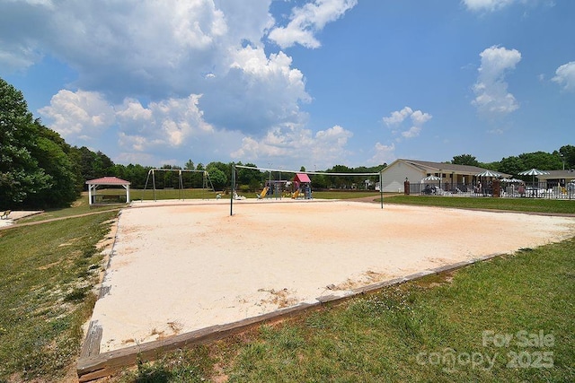 108 Brit Ln, New London, NC 28127 - view of home's community with a gazebo, volleyball court, and fence