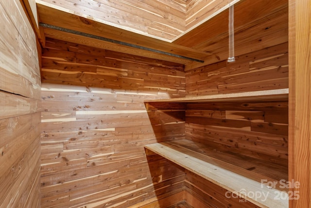 closet featuring a relaxing sauna