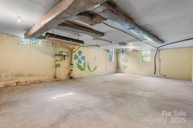 view of basement